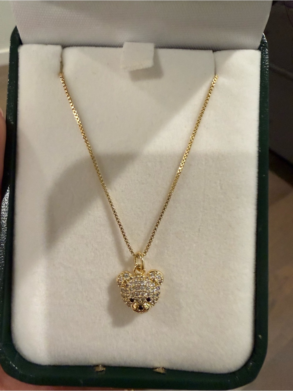 Gold Teddy Bear Pendant Necklace - Women Jewelry